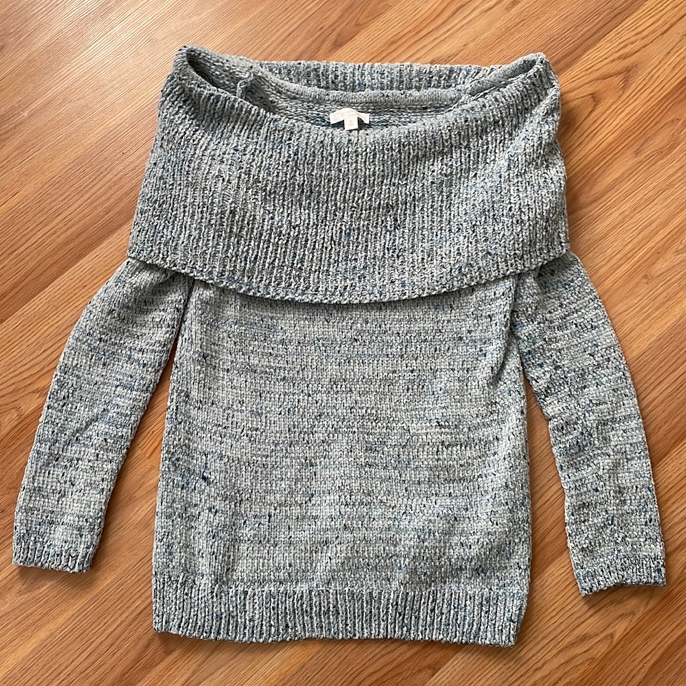 Blue off the shoulder sweater